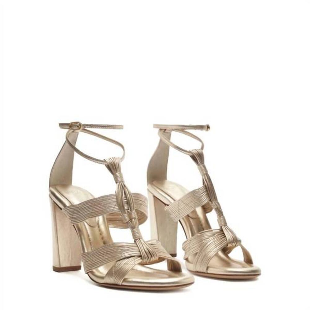 ALEXANDRE BIRMAN Olga Block 90 Sandal in Golden 6